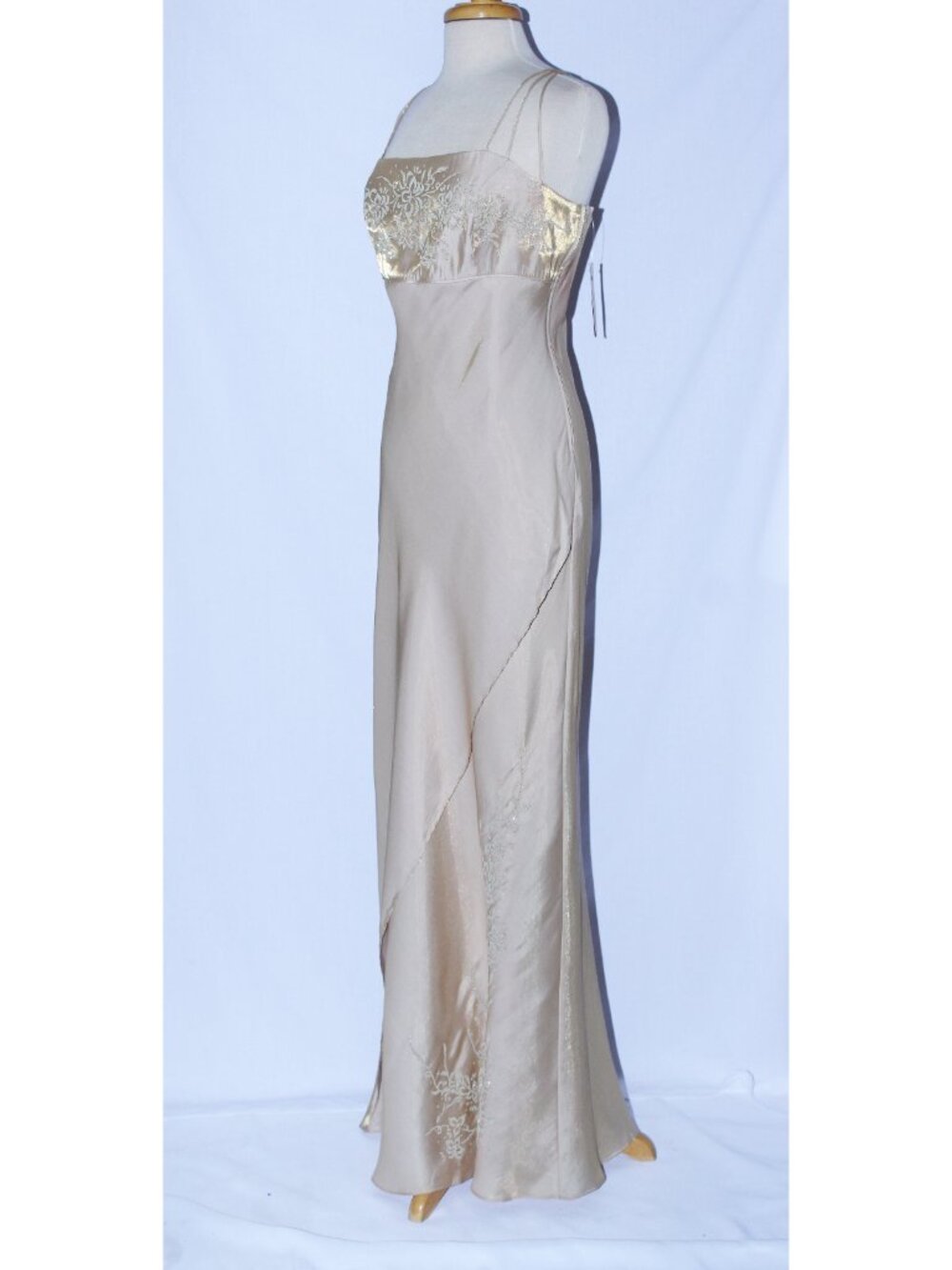 Juliet #1937 Floor Length Formal Evening Gown-Size 2X-GOLD-NWT - Picture 3 of 6